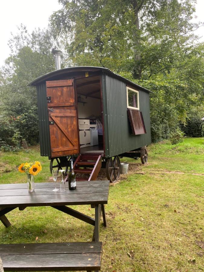 The Shepherd'S Hut - Wild Escapes Wrenbury Off Grid Glamping - Ages 12 And Over Baddiley Exteriör bild